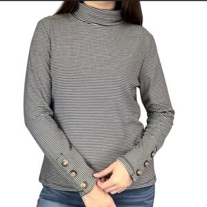 Taharai striped turtleneck sweater